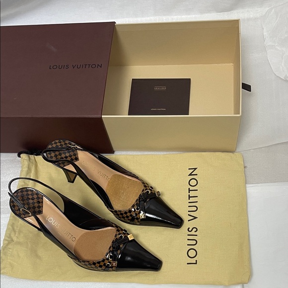 Louis Vuitton Black and Brown Heels
